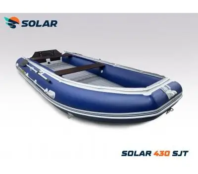 Лодка ПВХ SOLAR (Солар) 430 super jet tunnel синий | Мототека Лодка ПВХ SOLAR (Солар) 430 super jet tunnel синий | Мототека