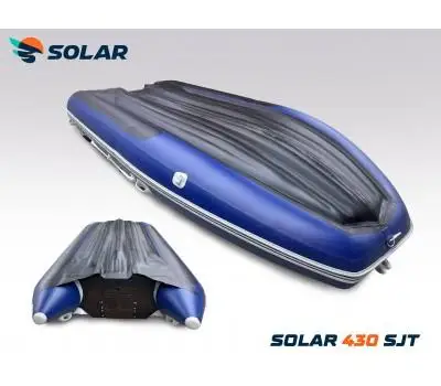 Лодка ПВХ SOLAR (Солар) 430 super jet tunnel синий | Мототека Лодка ПВХ SOLAR (Солар) 430 super jet tunnel синий | Мототека