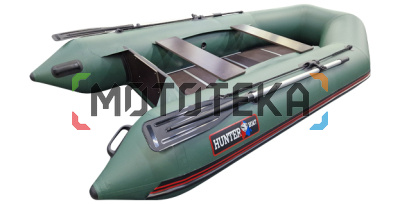 Лодка ПВХ Hunter (Хантер) 290 ЛК зелёный